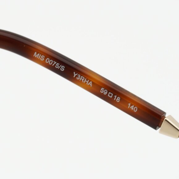 Missoni MIS 0075/S 0Y3R HA Sunglasses Gold/Ivory Geometric Frame, Brown Lenses main image 9